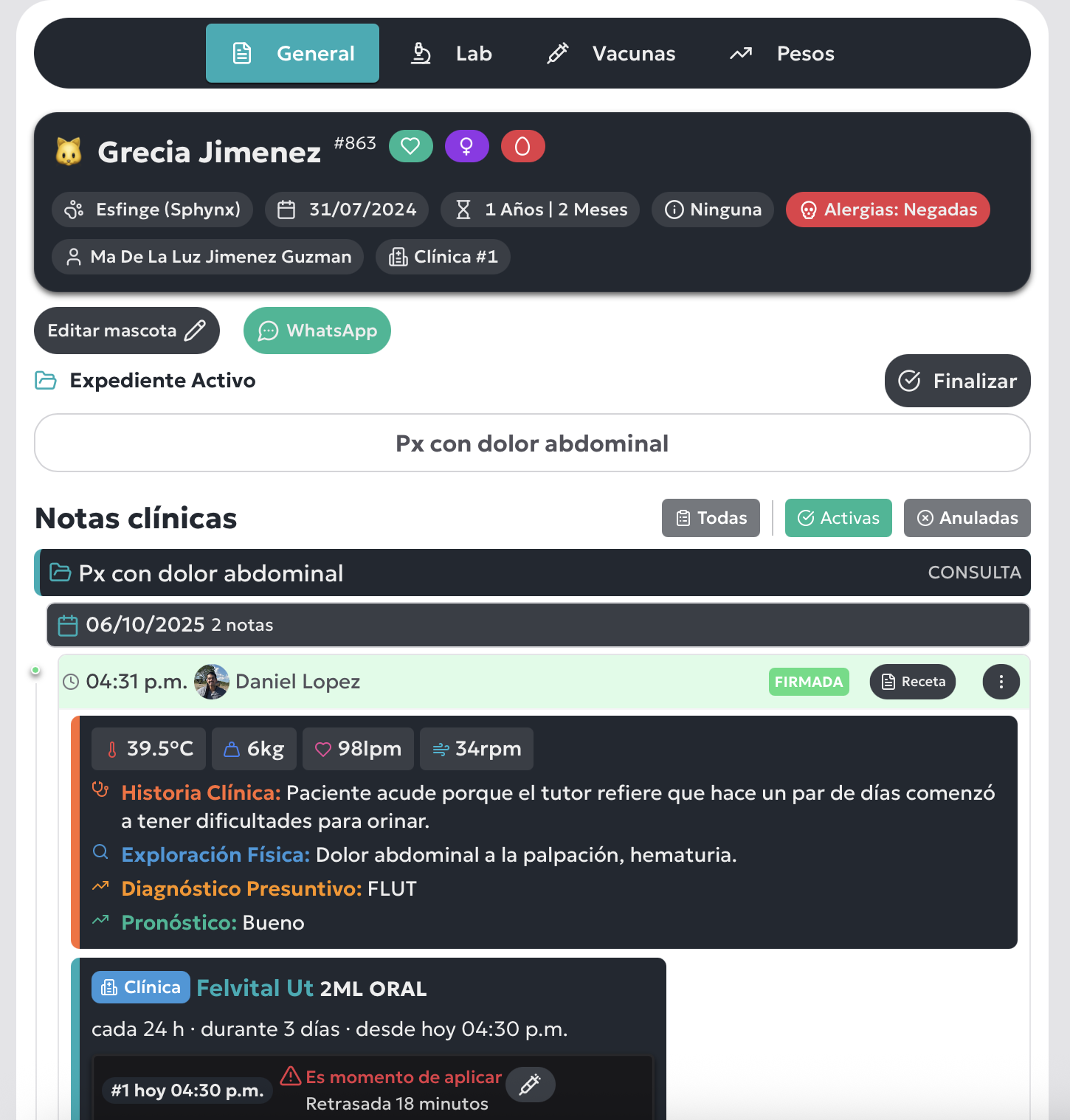 Módulo de expedientes médicos - 1